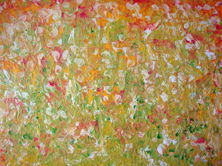 <b>Pink Meadow</b><br>70x50cm<br>Acrylic on canvas